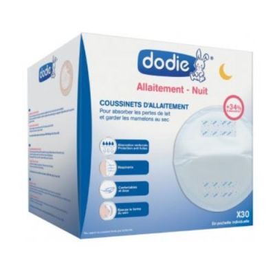 Dodie Cienkie wkładki laktacyjne do biustonosza na noc, 30szt.