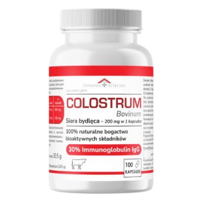 DOMOWA APTECZKA Colostrum Bovinum Siara bydlęca, 100 kaps.