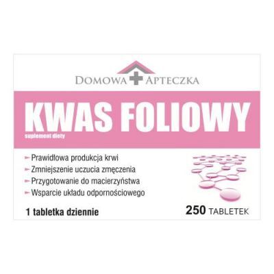 DOMOWA APTECZKA Kwas Foliowy 0,4mg, 250 tabletek