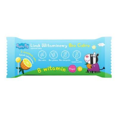 DOMOWA APTECZKA Vitamin Lollipops Peppa Pig Lizak ananasowy, 1 szt.