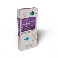 Domowe Laboratorium Test COVID-19 &amp; Grypa A+B &amp; RSV &amp; ADV &amp; HMPV 6 w 1