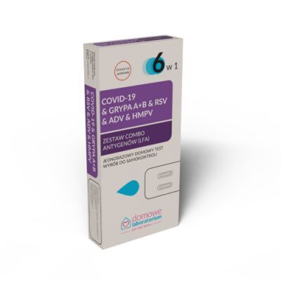 Domowe Laboratorium Test COVID-19 & Grypa A+B & RSV & ADV & HMPV 6 w 1