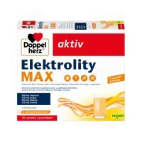 Doppelherz Aktiv Elektrolity Max o smaku pomarańczowym, 20 sasz. - suplement diety dla osób aktywnych