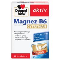 DOPPELHERZ AKTIV MAGNEZ-B6 Cytrynian 30 tabletek