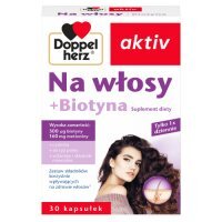 DOPPELHERZ AKTIV Na włosy + Biotyna, 30kaps.