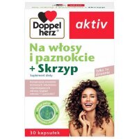 DOPPELHERZ AKTIV Na włosy i paznokcie + Skrzyp, 30kaps.