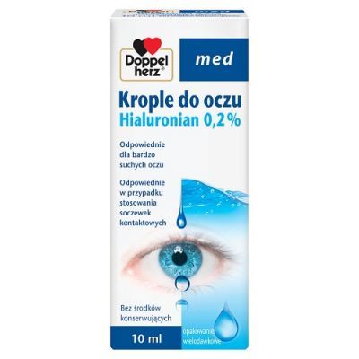 DOPPELHERZ MED  Krople do oczu Hialuronian 0,2%  10 ml