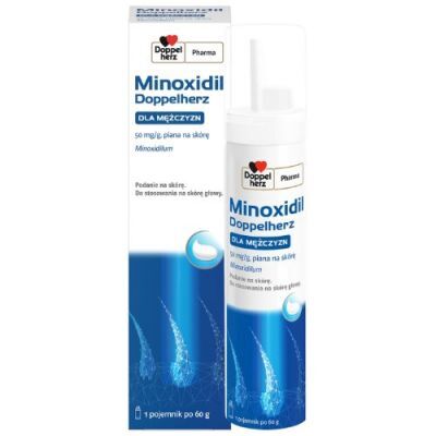 DOPPELHERZ MINOXIDIL dla mężczyzn Pianka na skórę głowy, 60ml