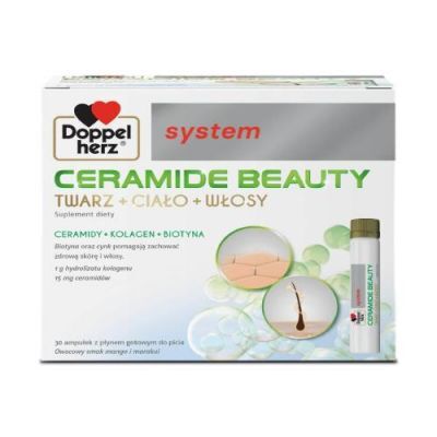 Doppelherz System Ceramide Beauty płyn, 30 ampułek po 25ml