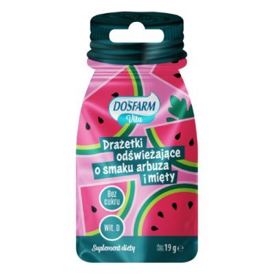 Dosfarm Vita Drażetki odświeżające o smaku arbuza i mięty, 19 g