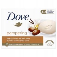 DOVE Pampering Shea Butter &amp; Warm Vanilla Kremowa kostka myjąca, 90 g