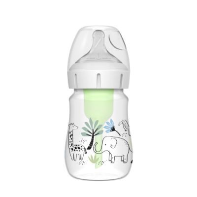 Dr Brown's Butelka antykolkowa Options+ 0m+ szeroka szyjka Dżungla 150ml