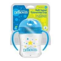 Dr Brown's Kubek z miękkim ustnikiem niebieski 6m +, 180 ml