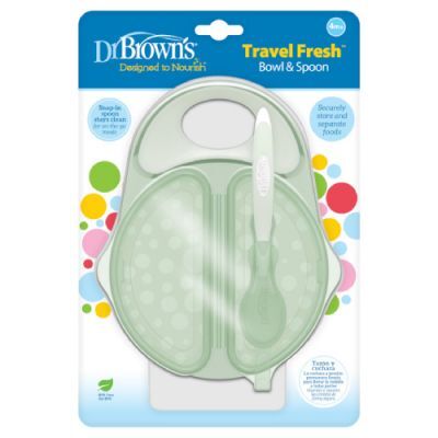 Dr Brown's Miseczka z łyżeczką do karmienia w podróży