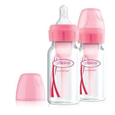 Dr Brown's options+ Butelka antykolkowa standard 0m+ róż, 2x 120ml