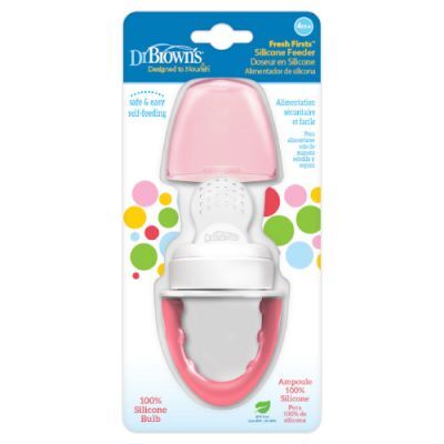 Dr Brown's Silikonowy gryzak do podawania pokarmu różowy