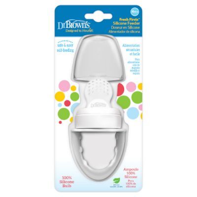 Dr Brown's Silikonowy gryzak do podawania pokarmu szary