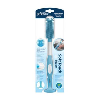 Dr Brown's Szczotka do czyszczenia butelek z silikonowym włosiem - niebieska