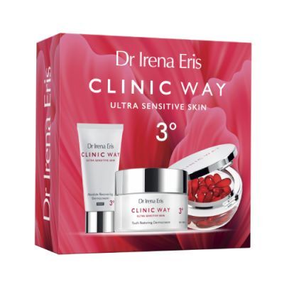 DR IRENA ERIS CLINIC WAY 3 Stopień Zestaw Dermokrem przywracający młodość skórze SPF20, 50ml + Dermokrem na noc, 30ml + Dermokapsułki rewitalizujące, 30kaps.