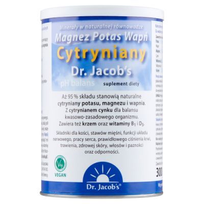 Dr. Jacob's Magnez Potas Wapń Cytryniany, 300 g