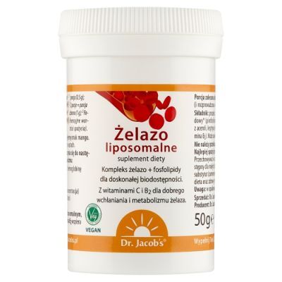 Dr. Jacob's Żelazo liposomalne proszek, 50g