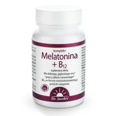 Dr Jacob's Melatonina + B12, 60 tabl.