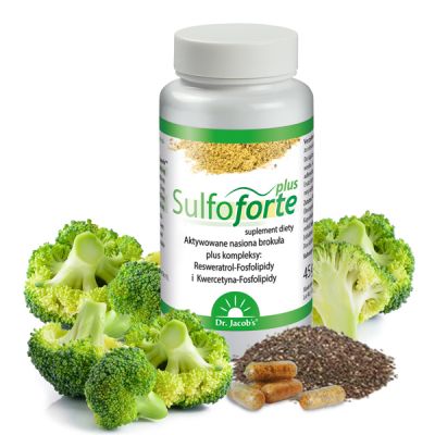 DR JACOBS Sulfo Forte PLUS mielone nasiona brokuła 90 kapsułek