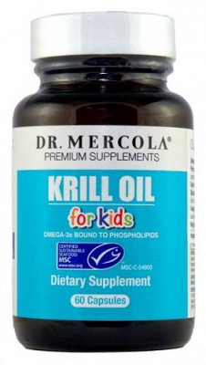 DR MERCOLA KRILL OIL olej z kryla dla dzieci 320 mg 60 kapsułek