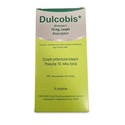 Dulcobis 10 mg, 6 czopków