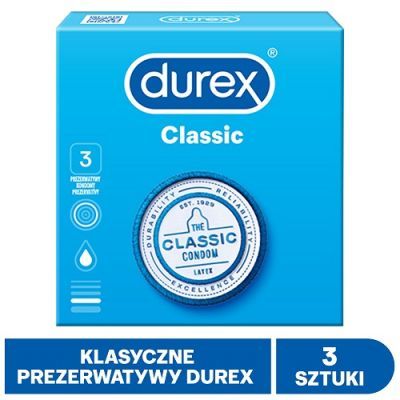 DUREX CLASSIC prezerwatywy  3 sztuki