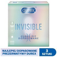 DUREX INVISIBLE Close fit prezerwatywa 3 sztuki