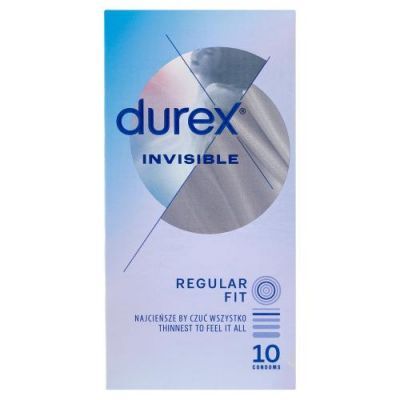 DUREX INVISIBLE dla większej bliskości prezerwatywy 10 sztuk