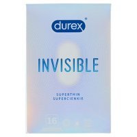 DUREX INVISIBLE dla większej bliskości prezerwatywy 16 sztuk