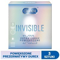DUREX INVISIBLE XL prezerwatywy 3 sztuki