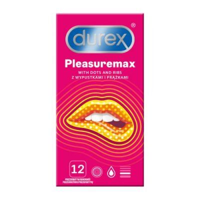 DUREX PLEASUREMAX Prezerwatywy, 12 sztuk