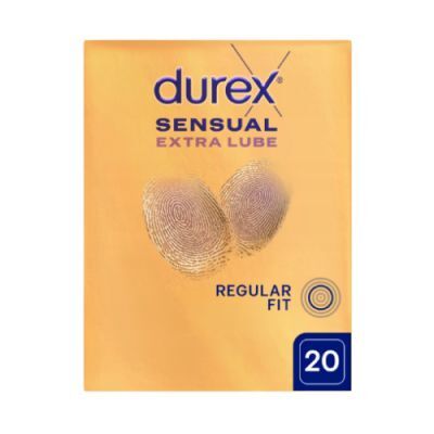 DUREX Sensual Extra Lube Supercienkie prezerwatywy dodatkowo nawilżane, 20szt.