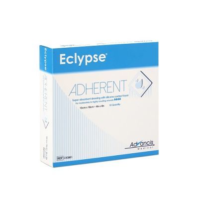 ECLYPSE Adherent Opatrunek silnie absorpcyjny 10 x 10 cm 1 sztuka