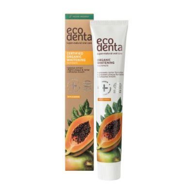 ECODENTA Organiczna Pasta wybielająca do zębów Papaja, 75ml