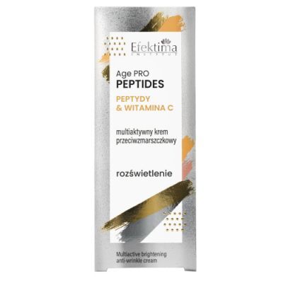 EFEKTIMA Age Pro Peptides Multiaktywny krem przeciwzmarszczkowy Peptydy & Witamina C Rozświetlenie, 50 ml