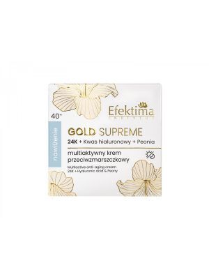 EFEKTIMA Gold Supreme Multiaktywny krem przeciwzmarszczkowy 24K - Nawilżenie 40+ 50ml