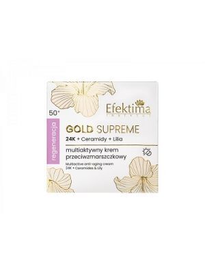 EFEKTIMA Gold Supreme Multiaktywny krem przeciwzmarszczkowy 24K - Regeneracja 50+ 50ml