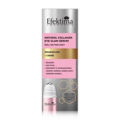EFEKTIMA Natural COLLAGEN EYE GLAM zmarszczki + cienie serum do skóry wokół oczu, 15 ml