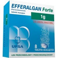 EFFERALGAN FORTE 1000 mg 8 tabletek musujących (tuba)