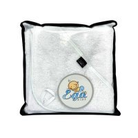 EGA KIDS Okrycie kąpielowe z kapturkiem 75/75 biały