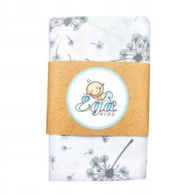 EGA KIDS Pielucha otulacz muślinowy Dmuchawce, 120x120cm, 1szt.
