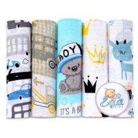 EGA KIDS Pieluchy tetrowe 70x80cm zestaw nr 3, 5 szt.