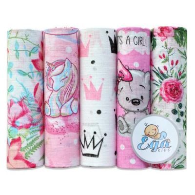 EGA KIDS Pieluchy tetrowe 70x80cm zestaw nr 5, 5 szt.