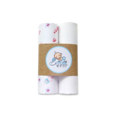 EGA KIDS Pieluszka bambus duet Kwiatki 70x80, 2szt.