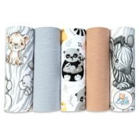 EGA KIDS Pieluszki flanelowe 70x80cm zestaw nr 3, 5 szt.