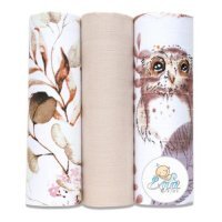 EGA KIDS Pieluszki muślinowe 60x80cm zestaw nr 38 (6964), 3szt.